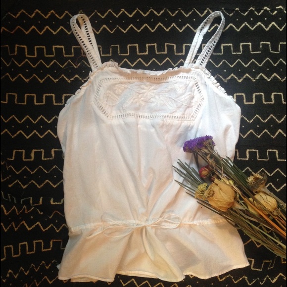 Eyelet Peplum Blouse