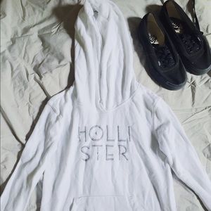 White Hollister Hoodie