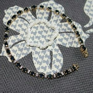 Genuine Sapphire & Diamond tennis bracelet