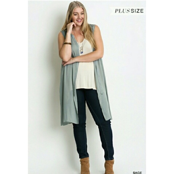 Open Back Duster Long Cardigan - Picture 2 of 4