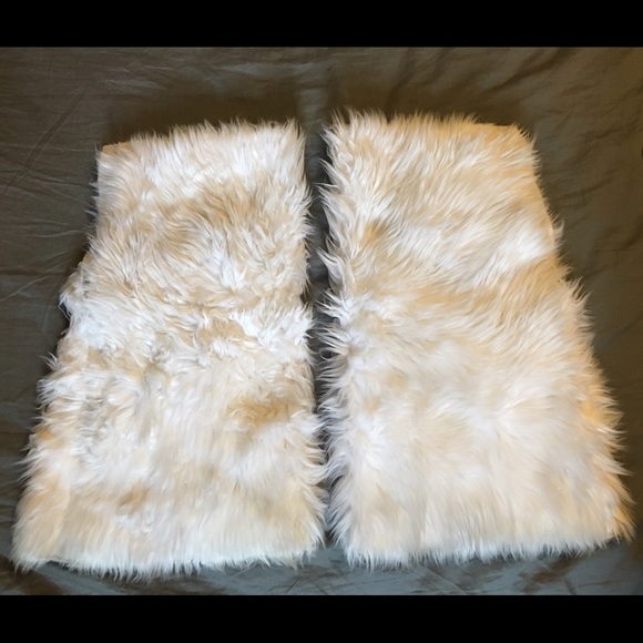 White Fur GoGo Rave Boot Covers - Picture 1 of 4