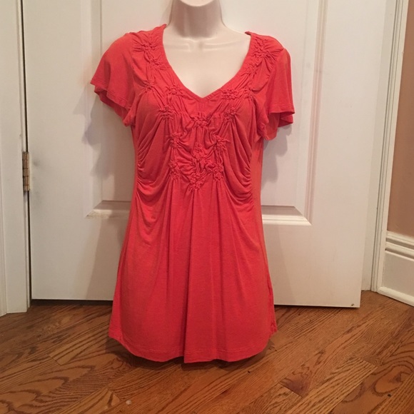 Anthropologie Bordeaux cotton top size medium