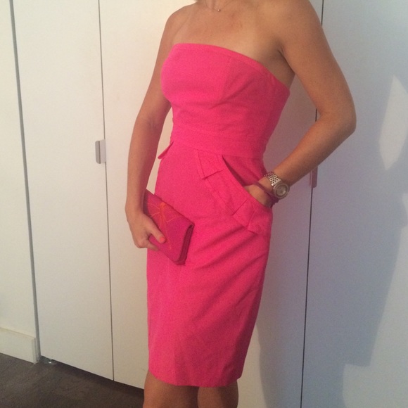 J.Crew hot pink dress
