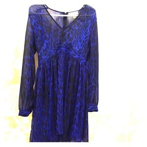 Michael Kors cobalt cheetah print dress