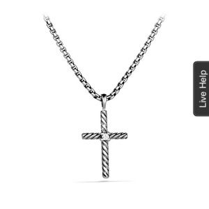 David Yurman cable cross necklace