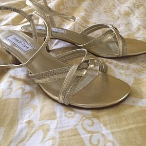 Gold dressy sandals