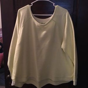 Lane Bryant yellow sweatshirt style top