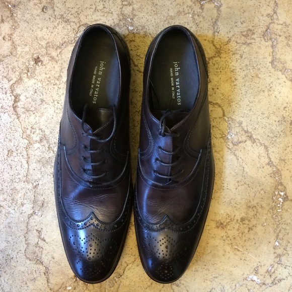 John Varvatos Brown Wingtip Oxfords