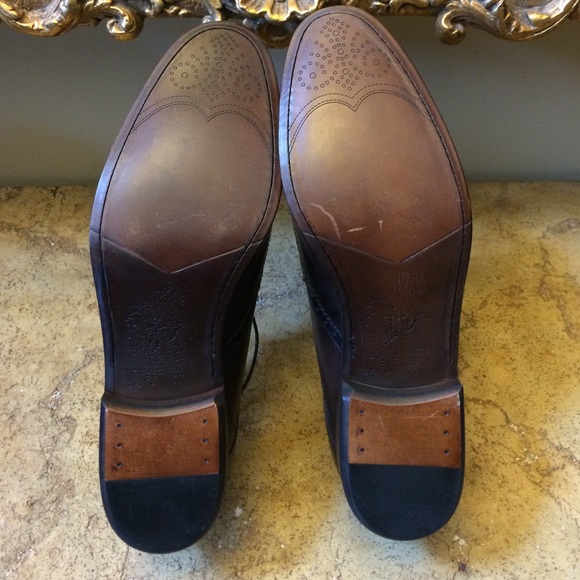 John Varvatos Brown Wingtip Oxfords