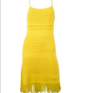 Catherine Malandrino Yellow knit fringe dress Catherine Malandrino Yellow knit fringe dress