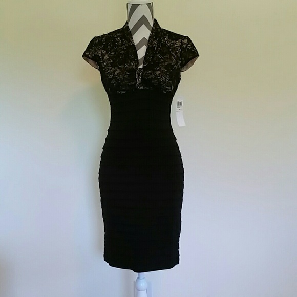 LONDON TIMES Dress Size 2 Black