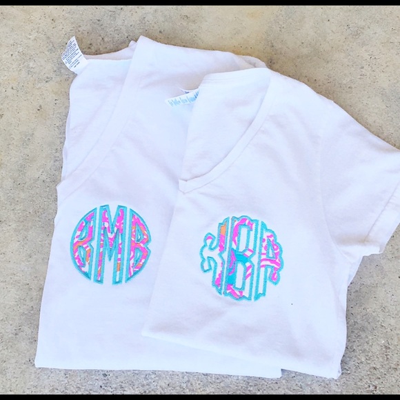 Custom Vneck with Lily Pulitzer fabric