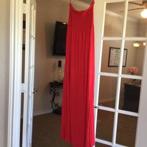 Red strapless maci dress