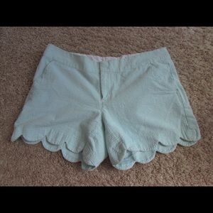 Lilly Pulitzer Blue Seersucker Buttercup Shorts