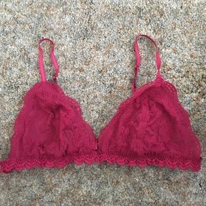 UO Maroon lace bralette