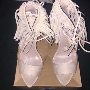 Zara fringe heels