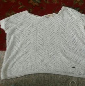 Hollister white knit sweater