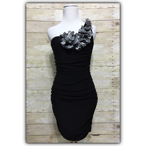 Deb Dresses & Skirts - 🖤 Deb one shoulder little black dress, sz. M