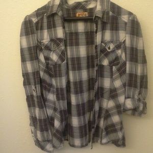 Black and White Plaid Long Sleeve