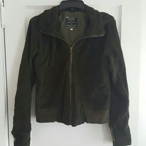 Neca Lightweight corduroy green jacket with hood