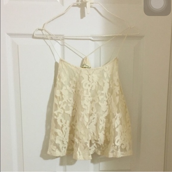 Necessary Clothing Tops - cute cream tank top