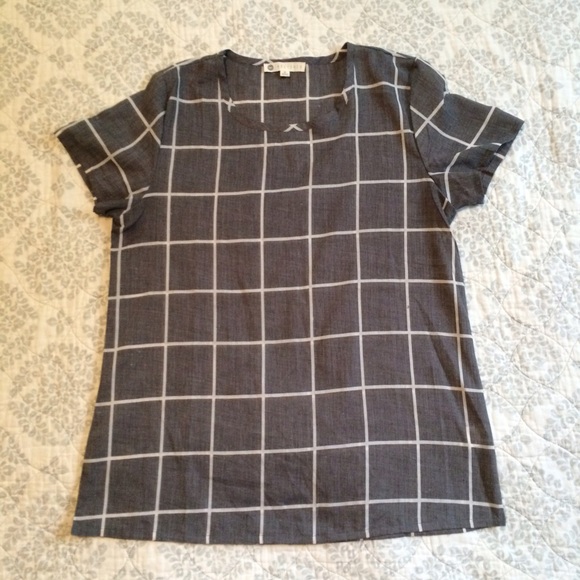 Grid print shirt