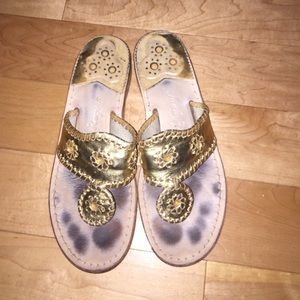 Gold jack Rogers sandals
