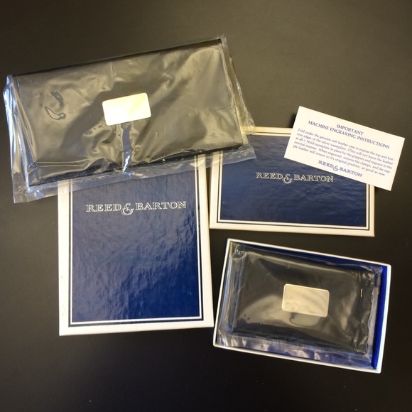 Reed & Barton Accessories - Checkbook and Bus. Card Holder - leather