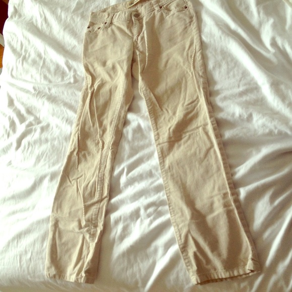 Gap Low Rise Boot Cut Off White / Cream Corduroy