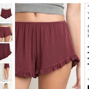 Brandy Melville maroon shorts