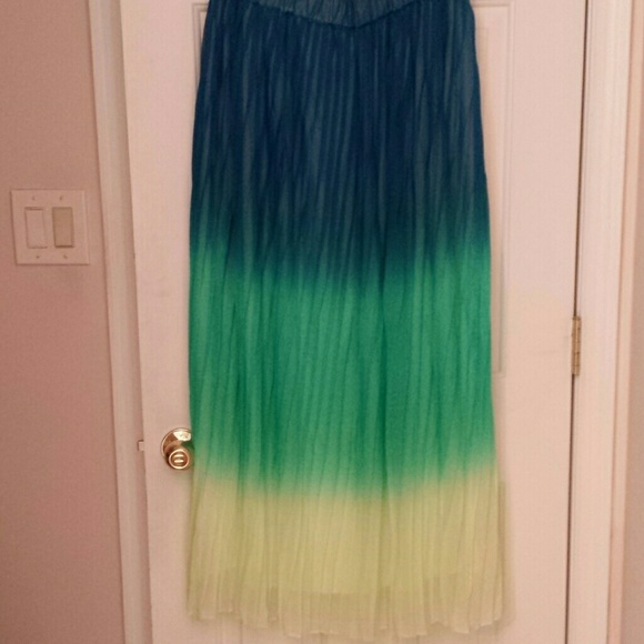 NY and Co new polyester multi colored maxi skirt