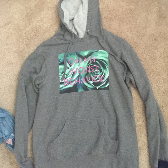 Gray "On My Worst Behavior" jacket - Picture 1 of 2