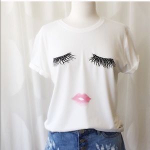 Eyelash Graphic Top
