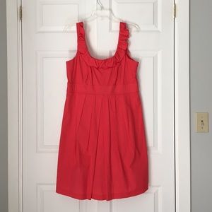 Coral fit and flare dress