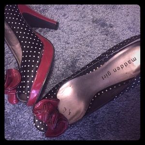 Polka dot heels madden girl