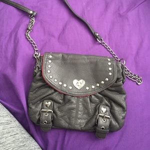 Betseyville gray and pink across the shoulder bag