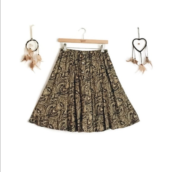 90s Paisley Skater Mini Skirt