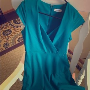 Turquoise Calvin Klein formal dress