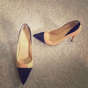 Size 7.5 Ivanka Trump two tone heels
