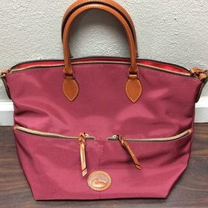 Dooney & Bourke Maroon Nylon Handbag