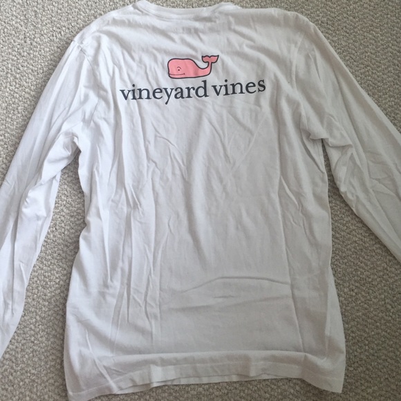Classic White Vineyard Vines Long Sleeve Tee