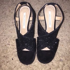 Diane Von Furstenberg glitter platform heels