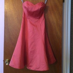Peach/Coral Formal Dress-Strapless-Alfred Angelo