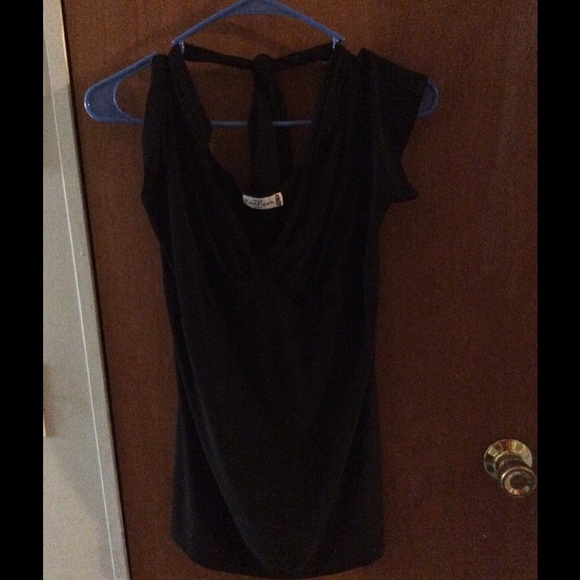 Black Top with halter tie- off shoulder