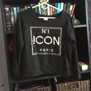 Graphic Cropped Sweatshirt