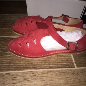 Frye holly fisherman red sandals. Size 9.