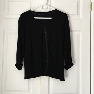 Simple black cardigan