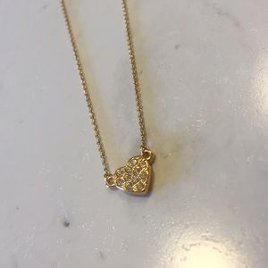 kate spade pave heart pendant