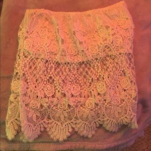 White Flakey Tube Top