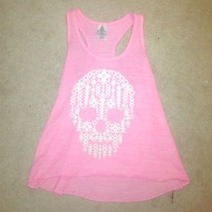 Aztec pattern skull tank top